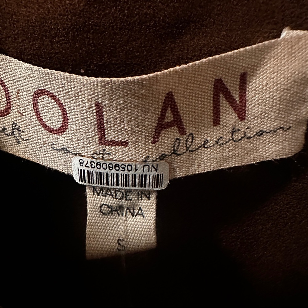 Dolan Left Coast Anthropologie Faux-Suede Boyfriend Blazer Size Small Oversized - Picture 7 of 10